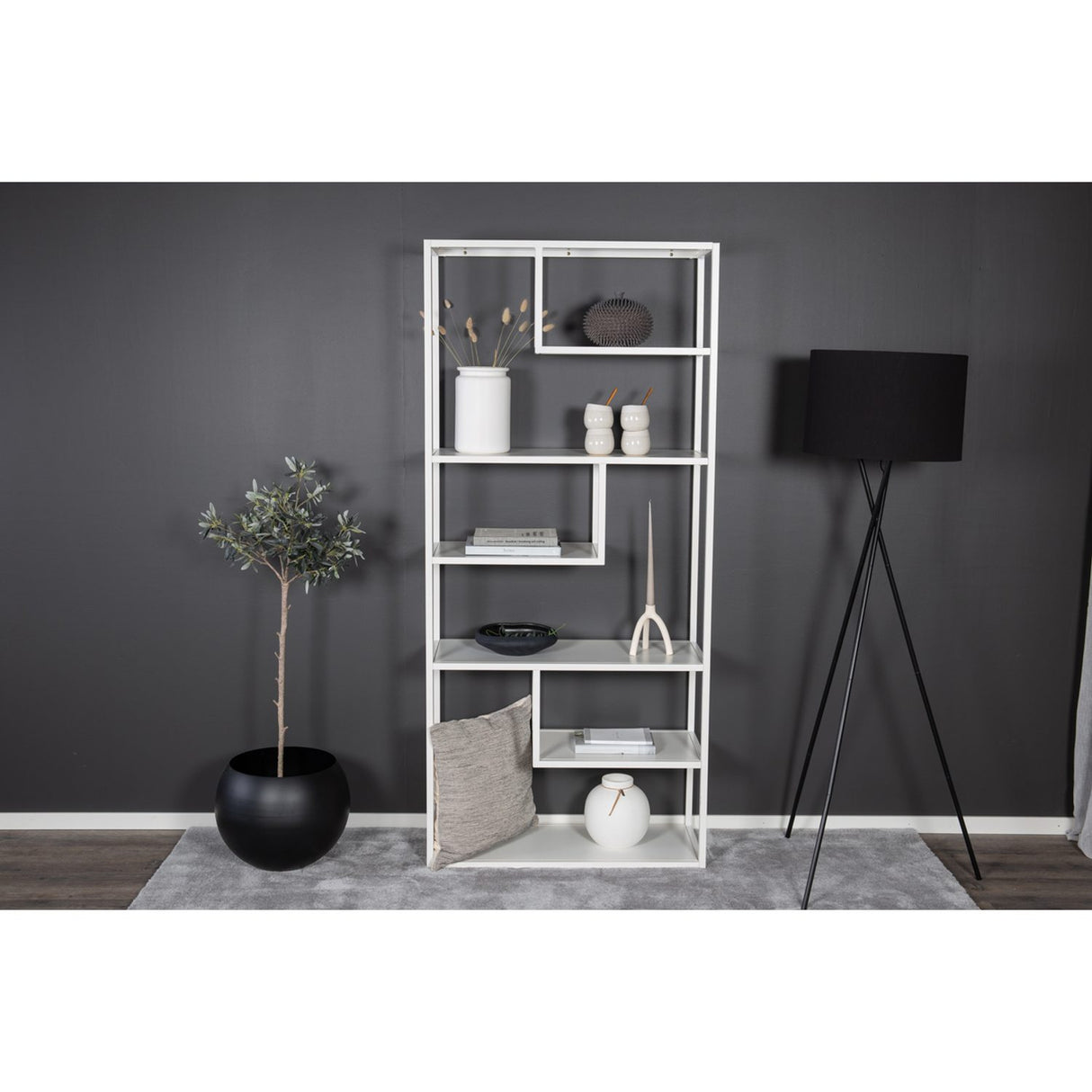 Staal Hylla Vit, 35x85x190