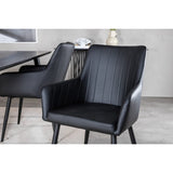 Dipp, Comfort Rektangulär matgrupp Svart, Svart, 180 x 90