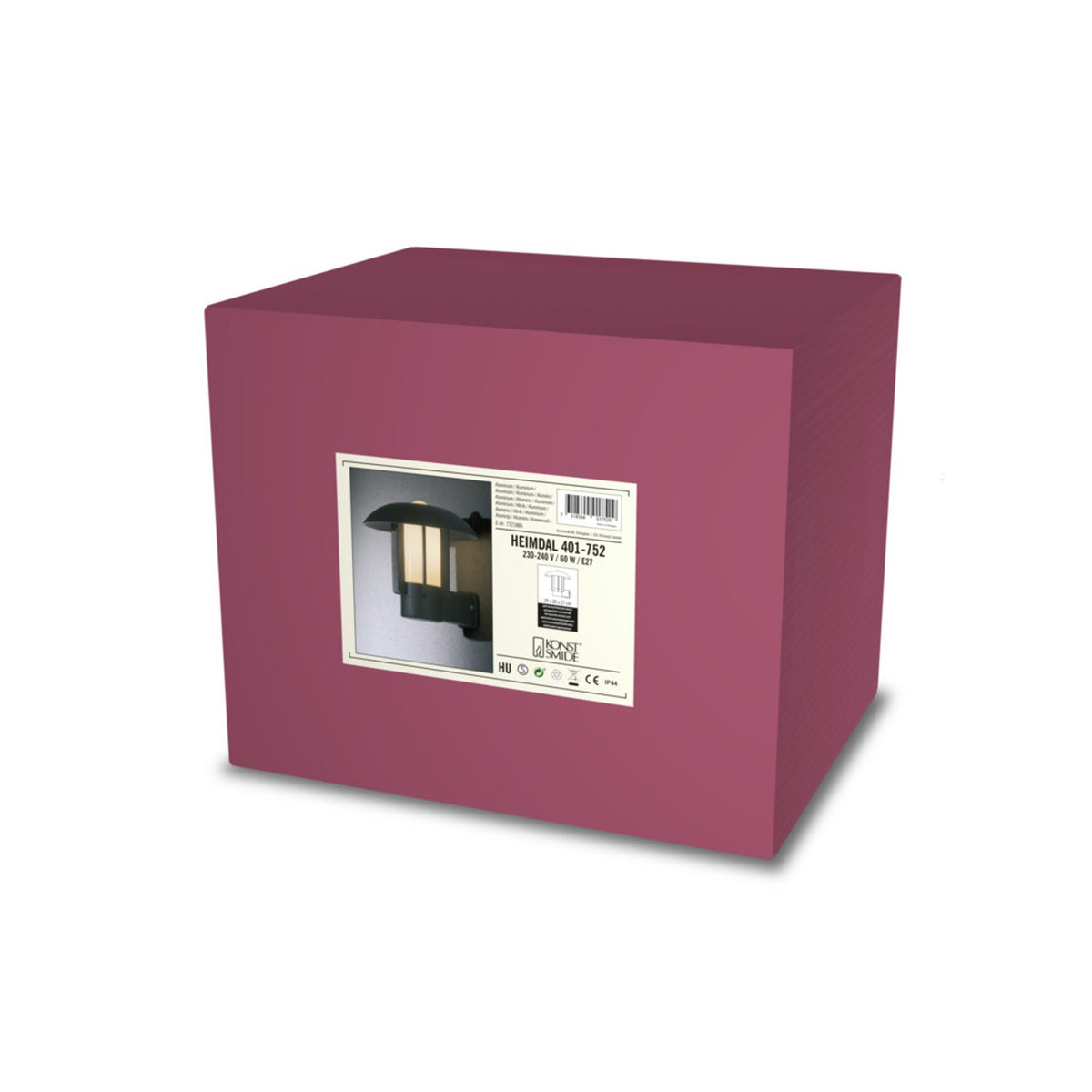 Heimdal E27 Vägglampa Ute Svart