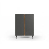 Lucile (90 x 120,4 x 40,5 cm) Sideboard Antracit naturlig ek svart