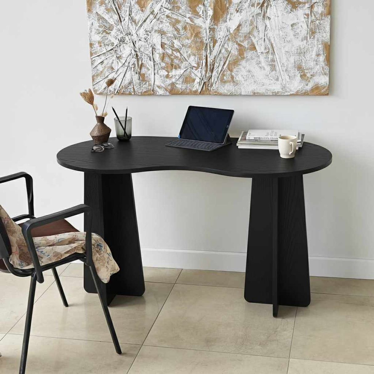 Nicosia (120 x 75 x 60 cm) Skrivbord Svart