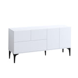 Surabaya (150 x 75 x 35 cm) Vit Svart Konsol