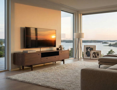 Aeris Mediabänk 233 cm Oljad Valnöt