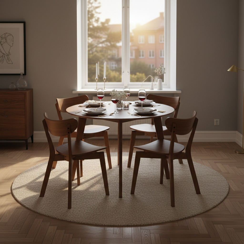 Alba Matbord Rund 105 cm Valnöt