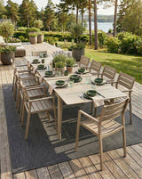 Anzio Matbord XL 110x266-396 cm Khaki