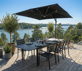 Anzio Matbord 100x200-310 cm Svart