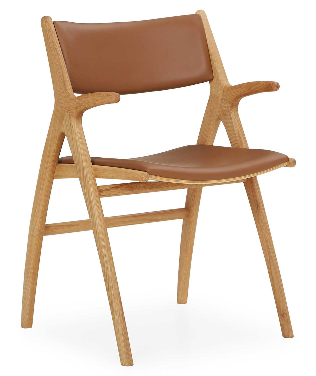 Avior Stol Oljad ek / Cognac Läder