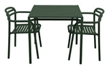 Bliss Matgrupp - Bord 80x80 cm + 2 st Karmstolar Dark Green