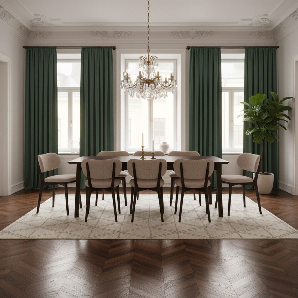 Banks Matbord 95x190-290 cm, Mörk espresso-ek