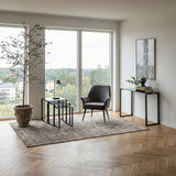 Benz Satsbord 55x50x50 cm Svart/Glas