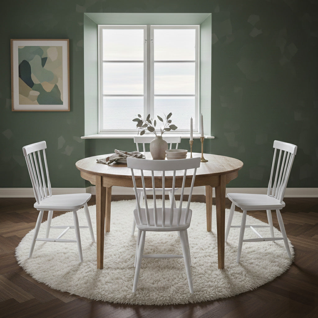 Birka Stol Vitlackad