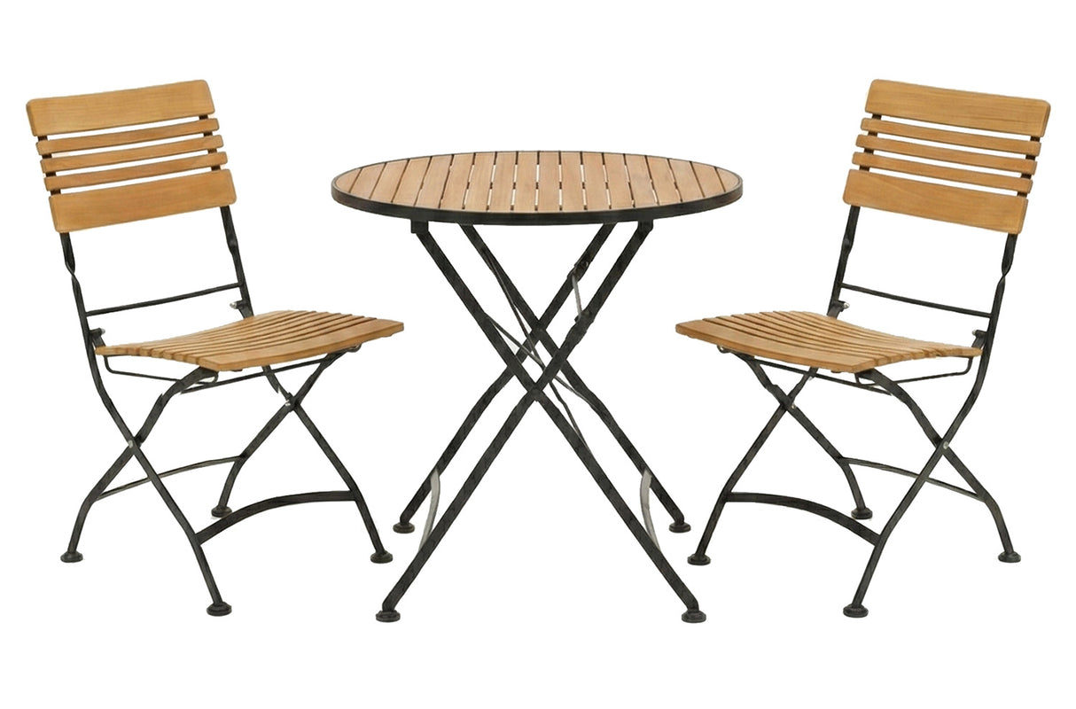 Brewer Matbord 85 cm Teak/Svart
