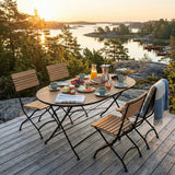 Brewer Matgrupp 160 cm Teak/Svart