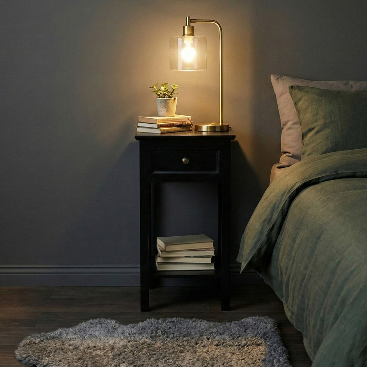 Bristol Sängbord 1-Låda Svart