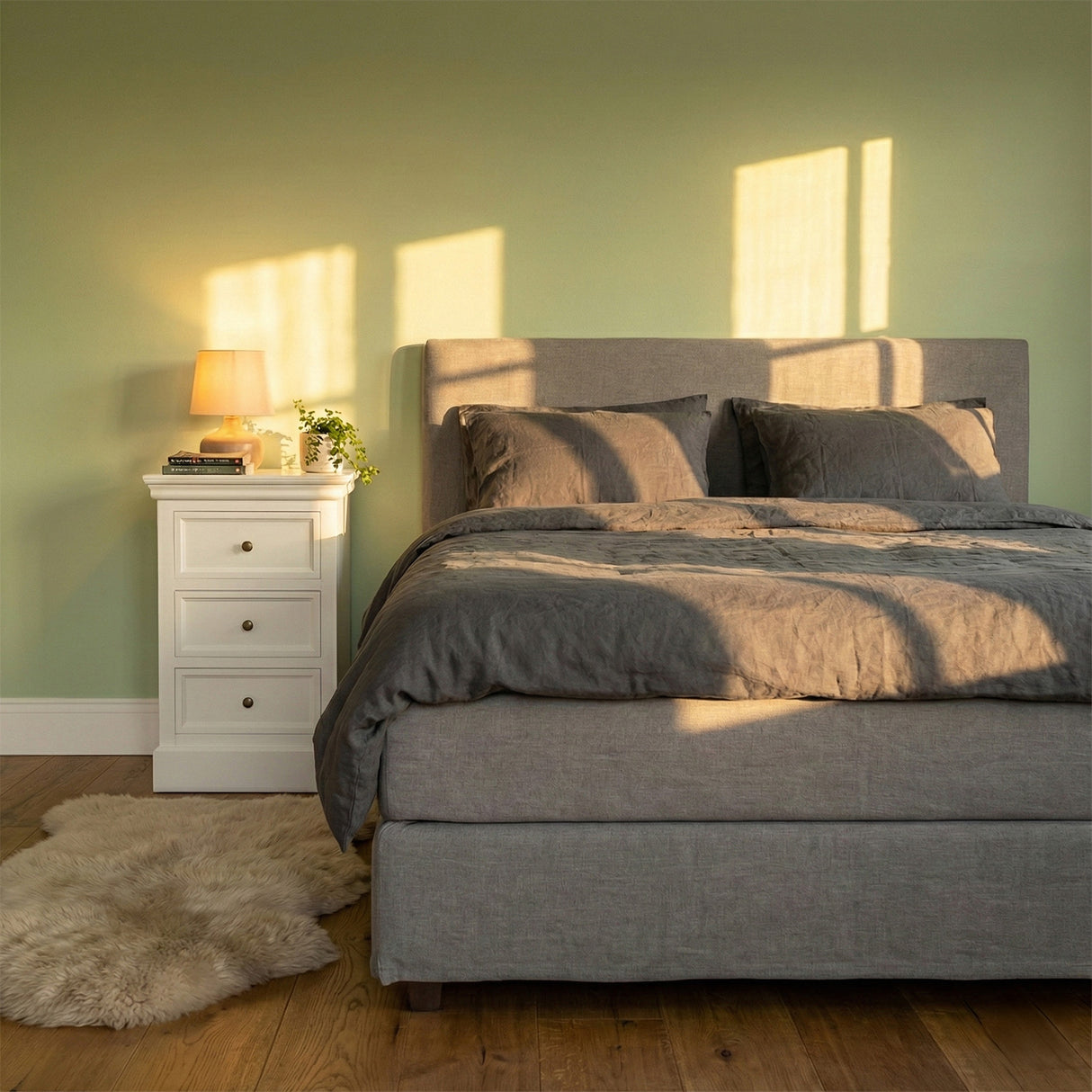 Bristol Sängbord 3-Lådor Vit