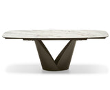 Calla Matbord 100x200-296 cm Bronze / Keramik