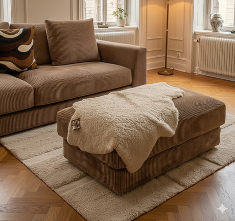 Chiara Fotpall 107x60 cm Lincoln Caramel