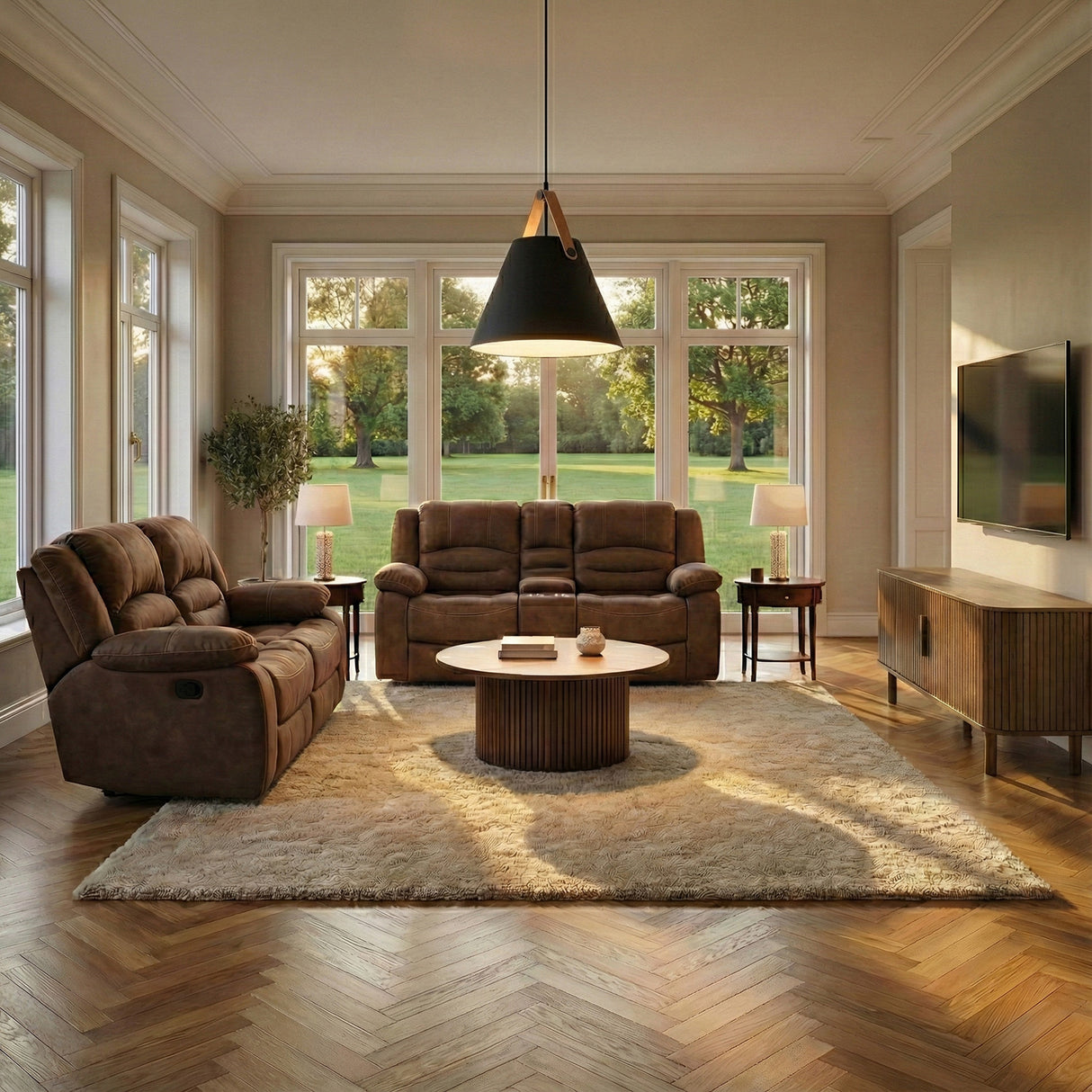 Cinema 2-sits Biosoffa Nougat Tyg