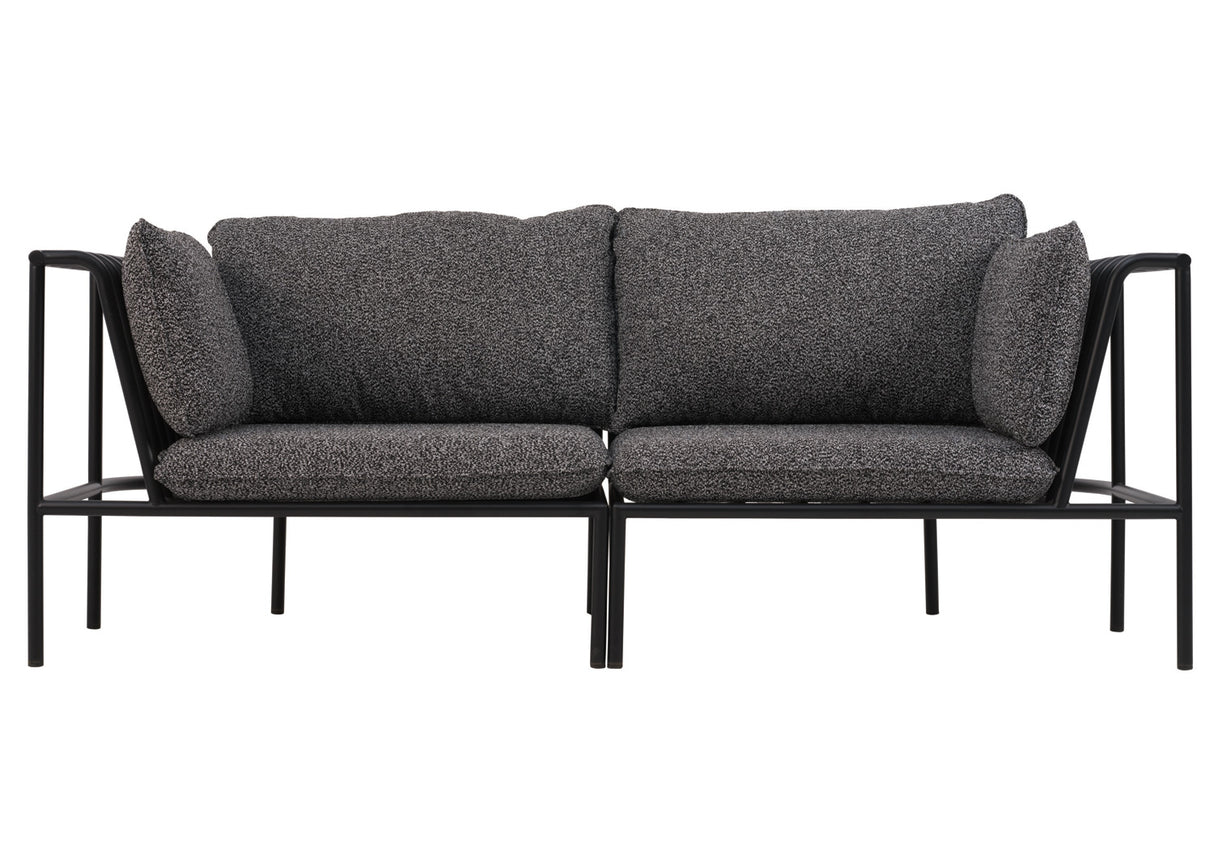 Collier 2-sits soffa Svart/Teddy Antracit