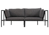 Collier 2-sits soffa Svart/Teddy Antracit