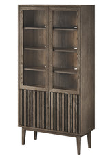 Broholm Vitrinskåp Lameller Rökfärgad Ek