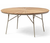 Ellen Trädgårdsbord i Teak och Aluminium 150 cm, Sandy Grey