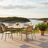 Ellen Matgrupp 150 cm Teak/Grön