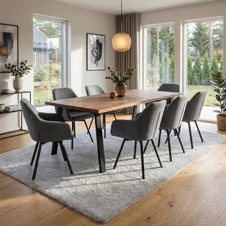 Exxet Matbord 210x95 cm Oljad Vildek/Svart