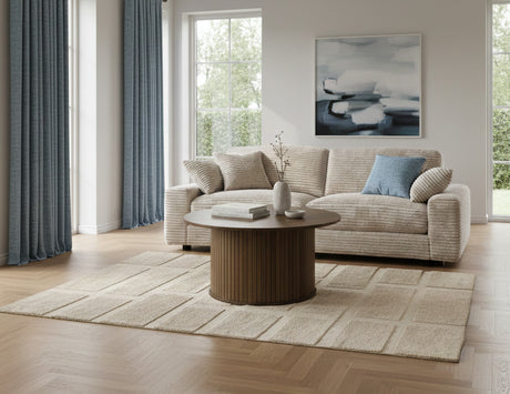 Freja 3-Sits Soffa Teddy Shitake