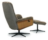 Fårö Snurrfåtölj ink Pall Fårskinn Sahara