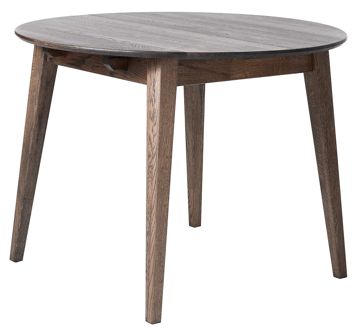 Genesis Matbord Rund 120 cm ink 2 Iläggsskivor Smoked Oak