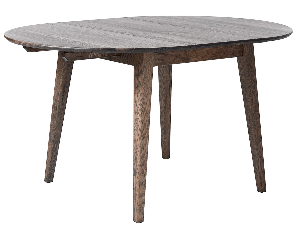 Genesis Matbord Rund 120 cm ink 2 Iläggsskivor Smoked Oak