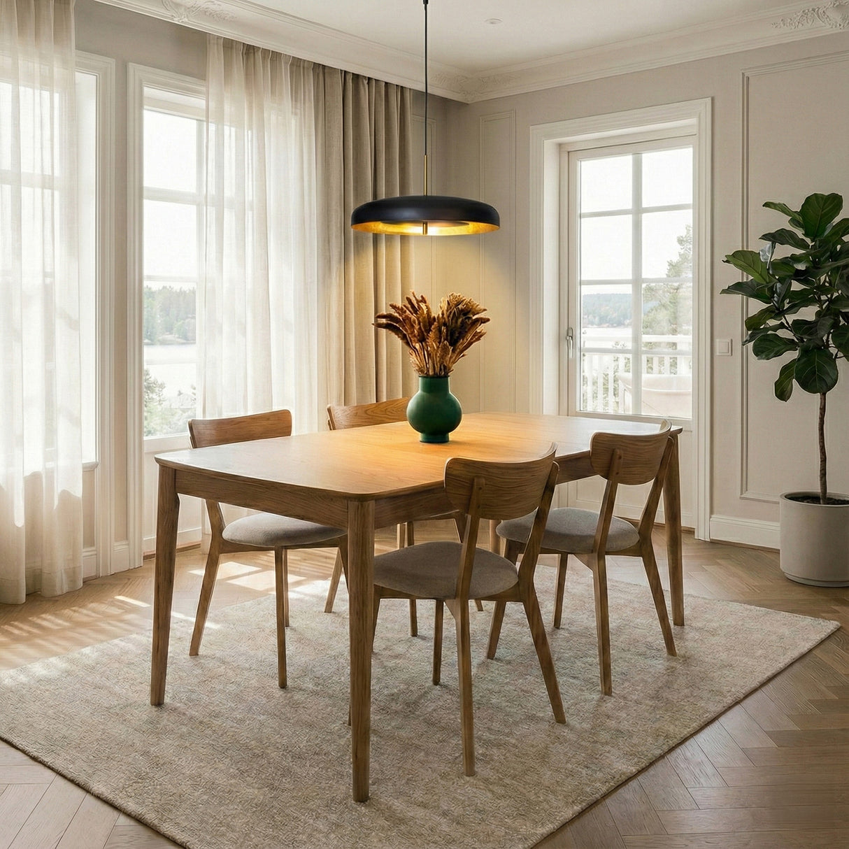 Genesis Matbord 90x130 cm ink 2 Iläggsskivor Smoked Oak