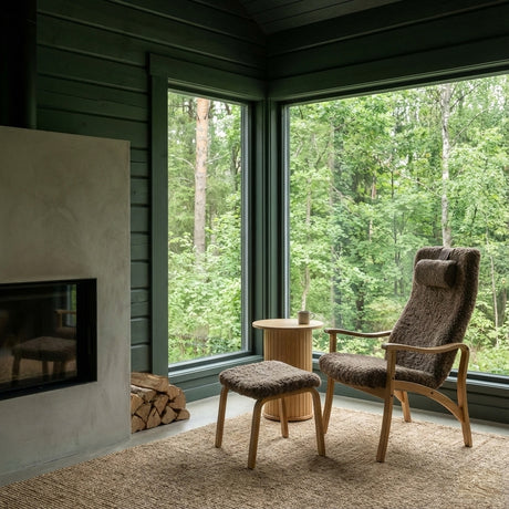 Gotland Fåtölj ink Pall Fårskinn Sahara