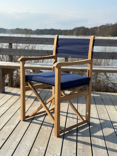 Haväng Regissörsstol Teak/Blå