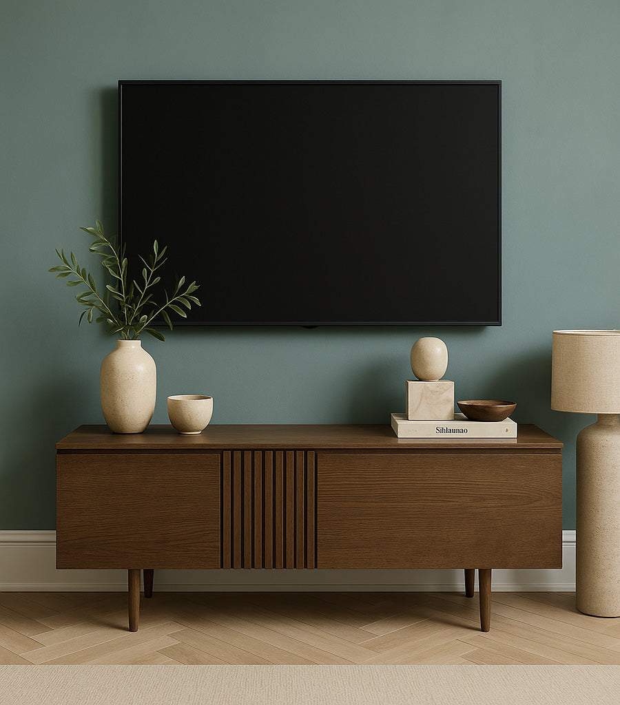 Joel Mediabänk 120 cm Rökbetsad Ek