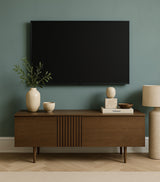 Joel Mediabänk 120 cm Rökbetsad Ek