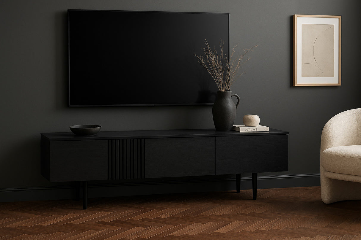 Joel Mediabänk 150 cm Svart