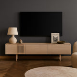 Joel Mediabänk 180 cm Vitoljad Ek