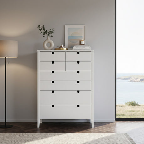 Klinte Byrå 4+4 Lådor Vit