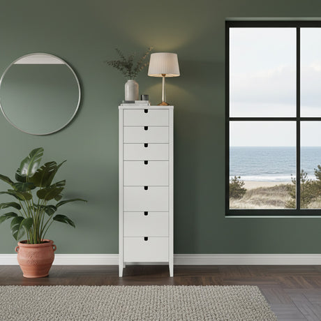 Klinte Byrå 7 Lådor Vit