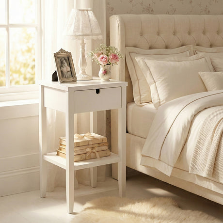 Klinte Sängbord Vit