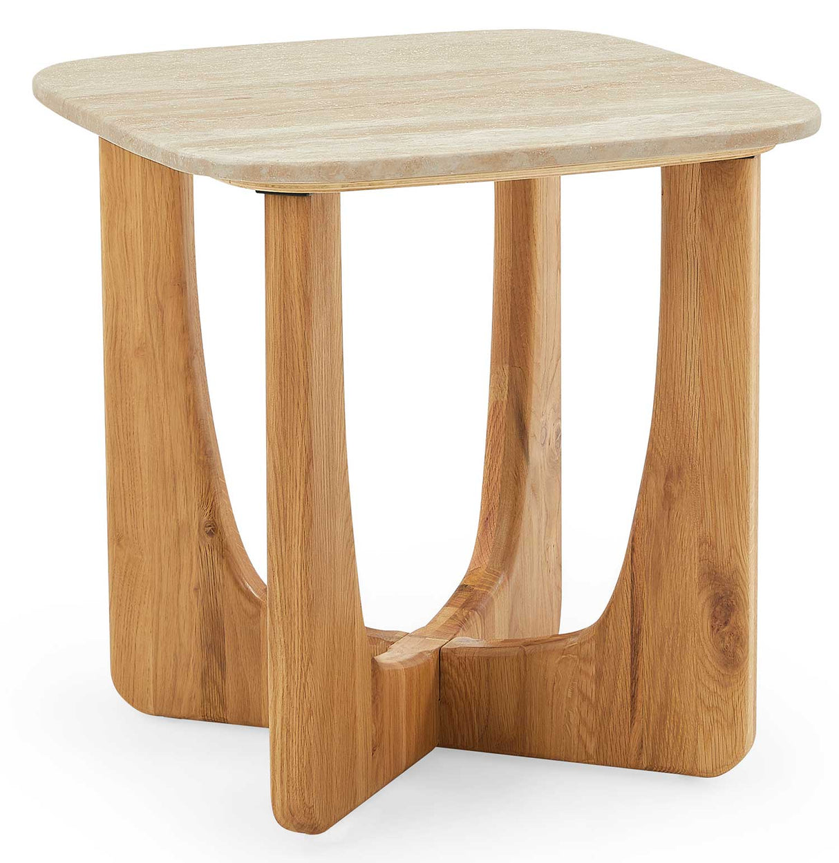 Lenox Sidobord Oljad Ek / Travertin