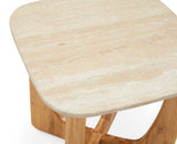 Lenox Sidobord Oljad Ek / Travertin