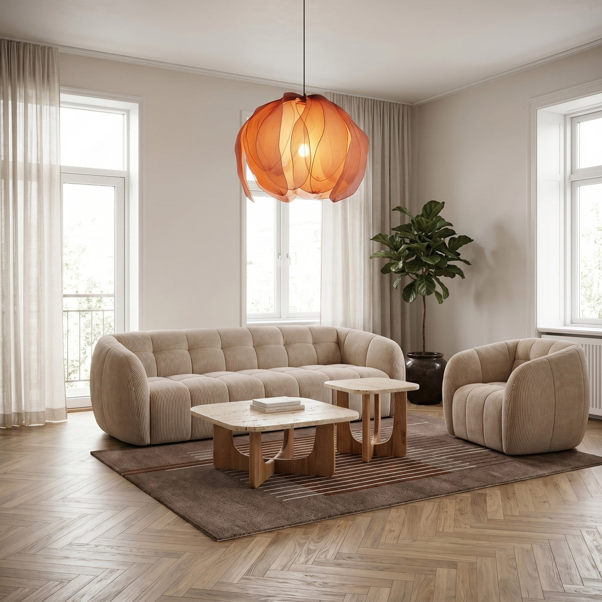 Lenox Soffbord Oljad ek / Travertin