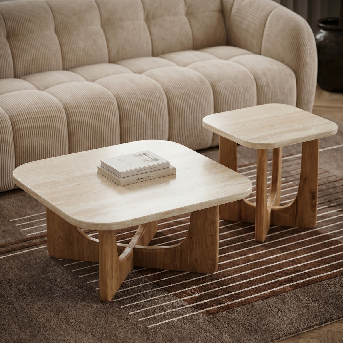 Lenox Soffbord Oljad ek / Travertin