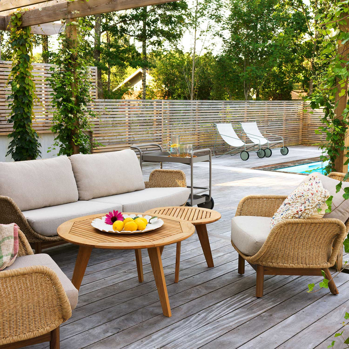 Kastos Soffbord Rund Teak