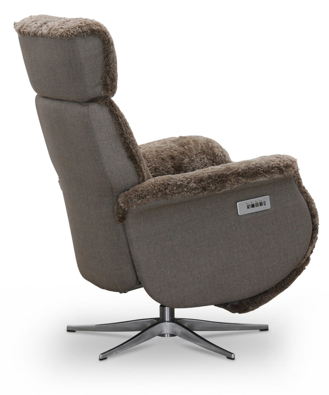 Lissabon Fåtölj Elektrisk Recline Sahara Fårskinn