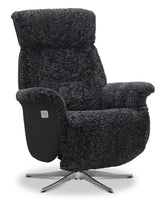 Lissabon Fåtölj Elektrisk Recline Fårskinn Mörkgrå