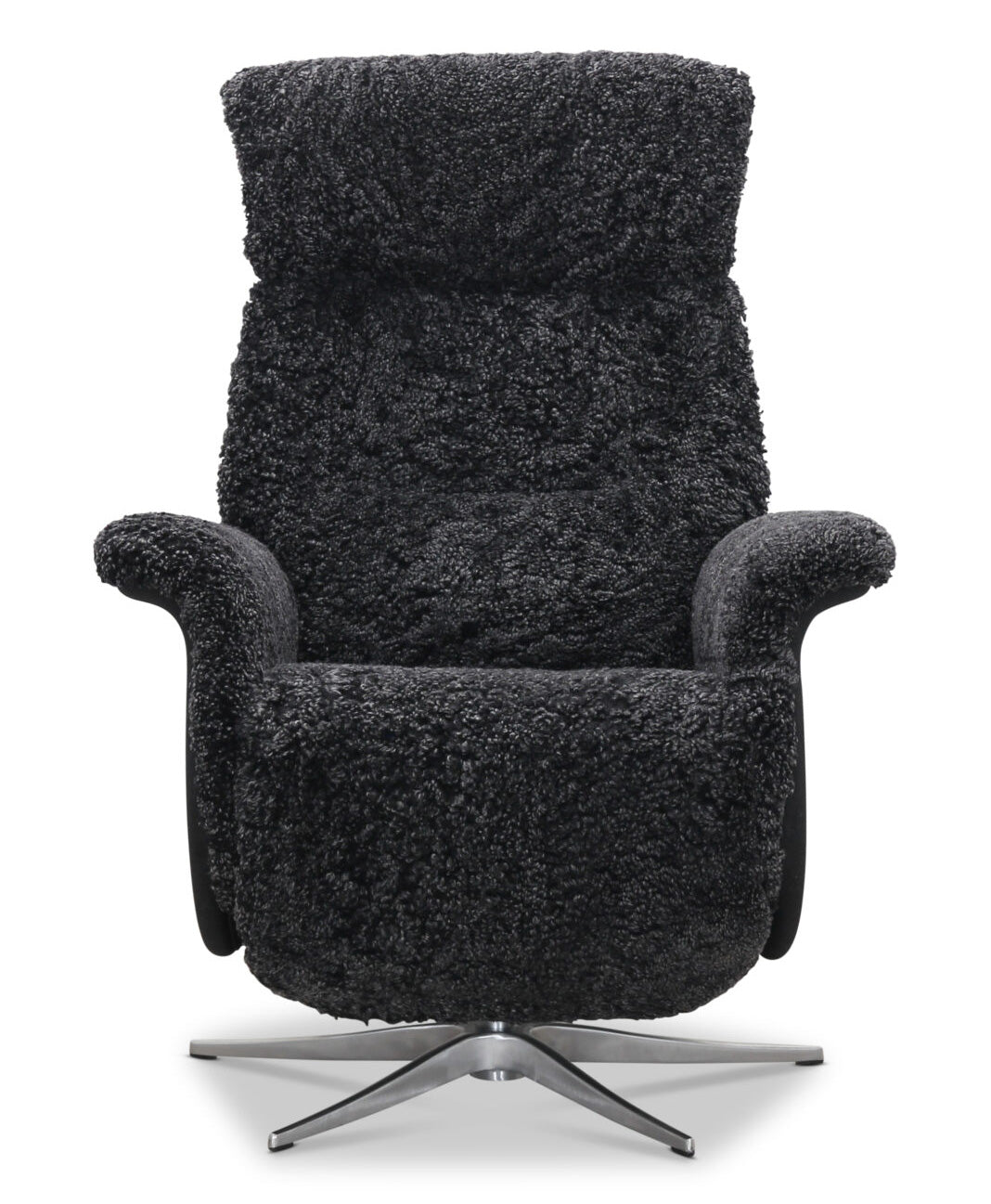 Lissabon Fåtölj Elektrisk Recline Fårskinn Mörkgrå